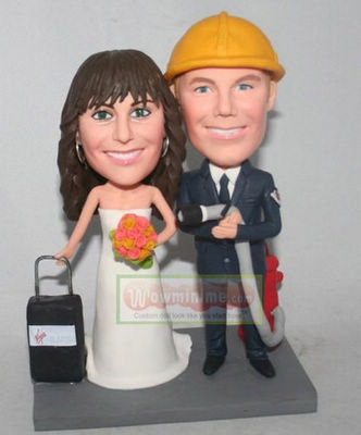 Firemen wedding cake toppers - 10928