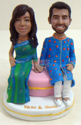 Indian couple wedding cake toppers 10976 larger image