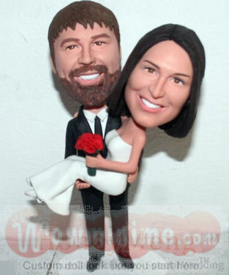 Groom Carried Bride Cake Toppers