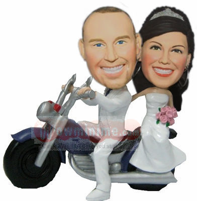 Motorcycle wedding cake toppers BW53