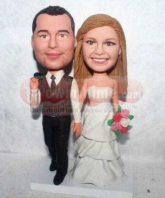 Casual Wedding cake toppers BW60