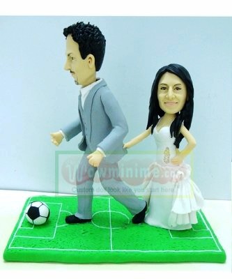 custom cake topper for footballer- L11