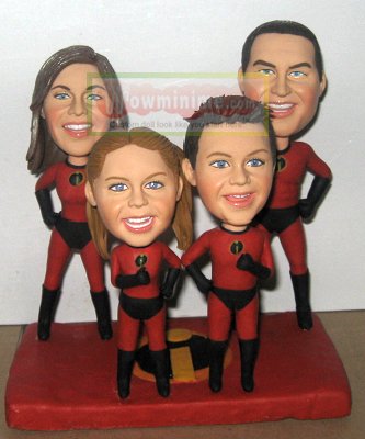The Incredibles Family custom dolls The Incredibles Family custom dolls