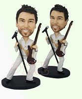 cute gift- miniature statue- rock star- D143