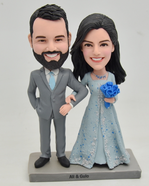Custom cake toppers wedding couple personalized figurines