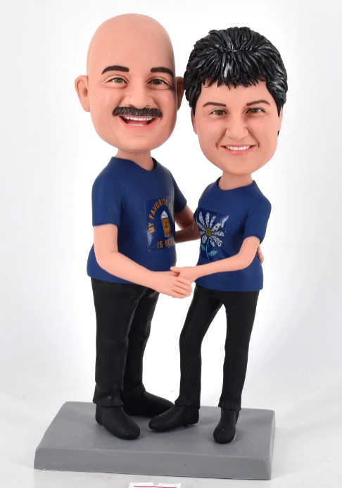 Custom cake toppers funny couple personalized figurines