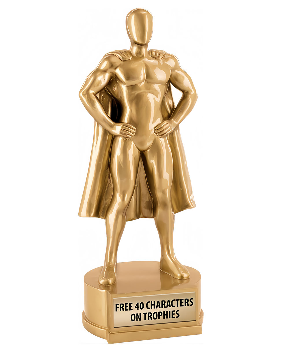 Custom Golden Superhero Figurines Trophies Custom Golden Superhero Figurines Trophies