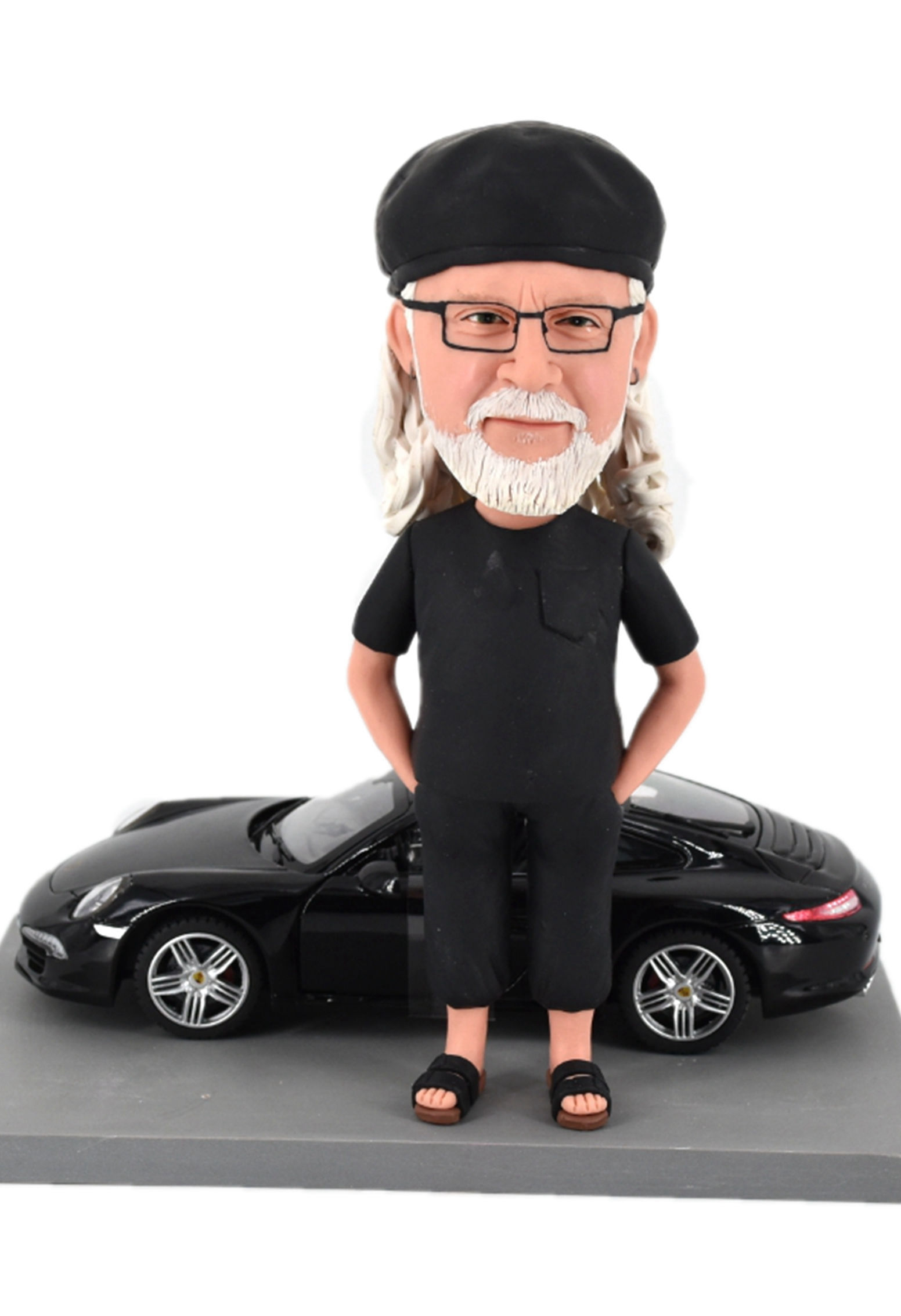 Custom Bobbleheads Figurines gifts for boss Black Porsche 911 Carrera