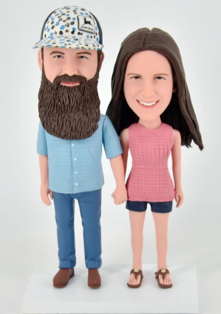 Custom cake toppers casual shopping couple