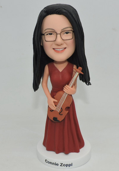 Custom Bobbleheads Figurines Violin player female