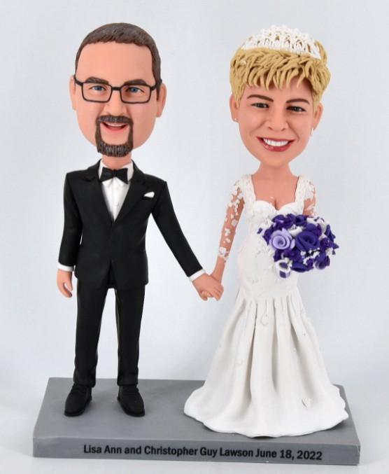 Custom cake toppers fully customized anniversary wedding gift
