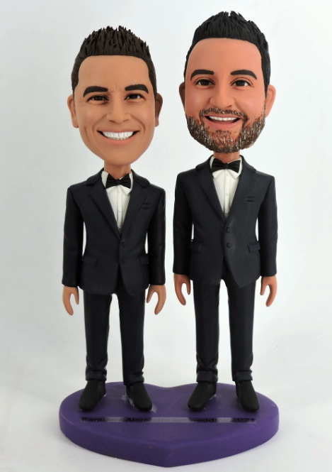 Custom cake toppers same sex male best friend/couple