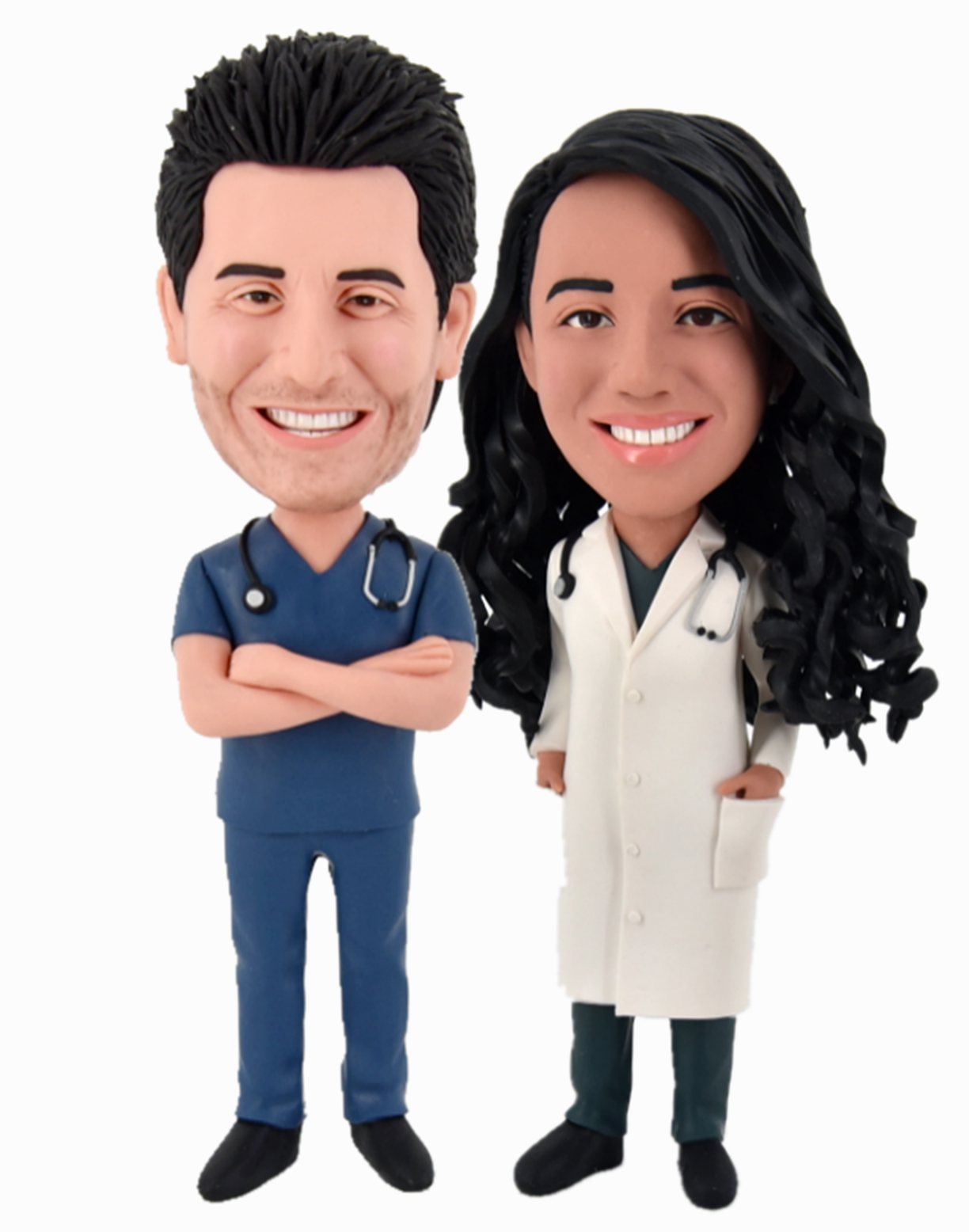 Custom cake toppers doctors and nurse couple anniversary gifts