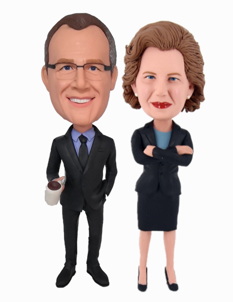 Custom cake toppers office boss and the lady